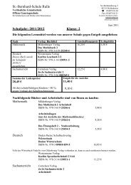 St.-Bernhard-Schule Rulle Schuljahr: 2011/2012 Klasse: 2