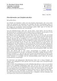 Elternbrief Juli 2011 Schuljahresabschluss - St. Bernhard Schule Rulle