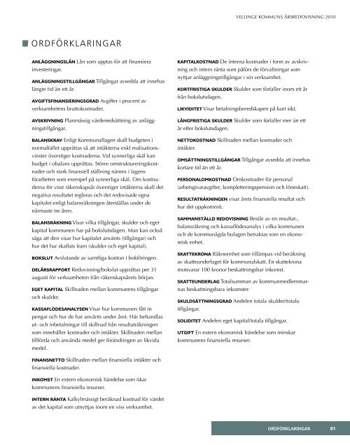 Ãrsredovisning 2010 (PDF-fil, 7,6 MB) - Vellinge kommun