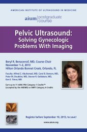 Pelvic Ultrasound: - AIUM