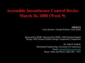 Week 9 - Biomedical Engineering - University of Connecticut