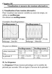 Chapitre III Visualisation et mesures des tensions ... - Physix.fr