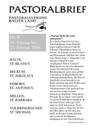 Pastoralbrief 15.02. -22.02.09 8 Seiten - Kath. Pfarrei St. Blasius zu ...