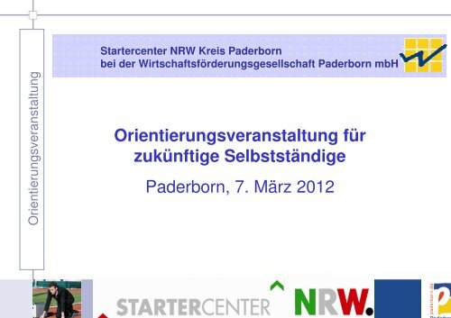 Orientierungsveranstaltung fÃ¼r zukÃ¼nftige SelbststÃ¤ndige Paderborn ...