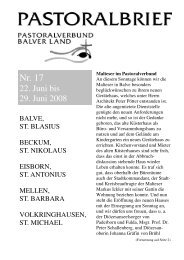 Pastoralbrief 22.06. - 29.06.08 8 S. - Kath. Pfarrei St. Blasius zu Balve