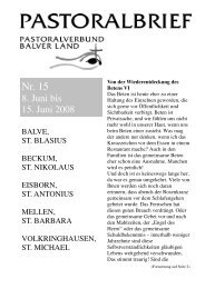 Pastoralbrief 08.06. - 15.06.08 - Kath. Pfarrei St. Blasius zu Balve