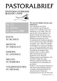 Pastoralbrief 27.07. - 03.08.08 - Kath. Pfarrei St. Blasius zu Balve