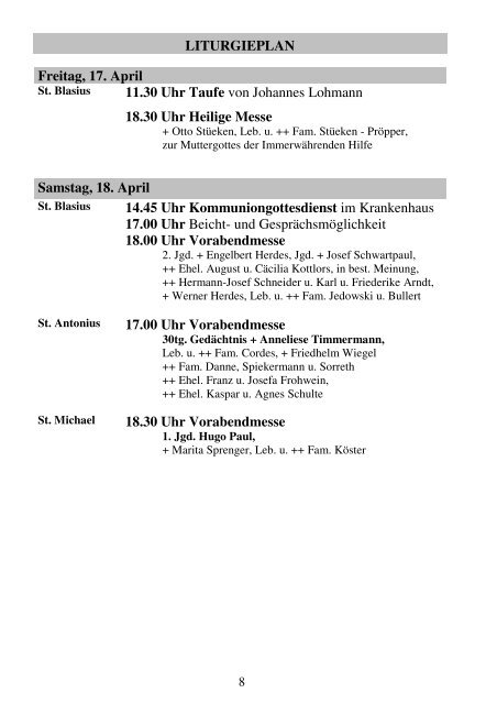 Pastoralbrief 05.04. - 19.04.09 - Kath. Pfarrei St. Blasius zu Balve