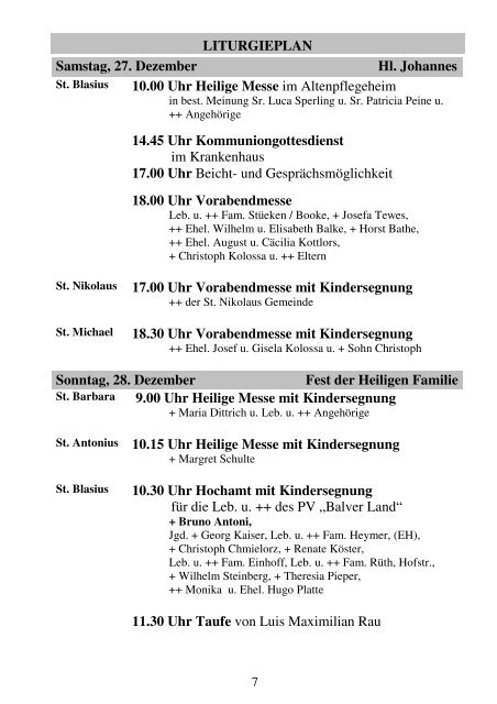 Pastoralbrief 21.12.08 - 11.01.09 - Kath. Pfarrei St. Blasius zu Balve