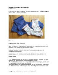 Hemmed Cuff Socks - Authentic Knitting board