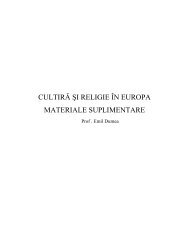 Cultura si religie in Europa - Centrul de Studii Europene