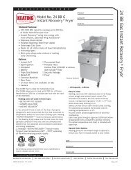 24 BB Gas Instant R ecovery Fryer - Keating of Chicago