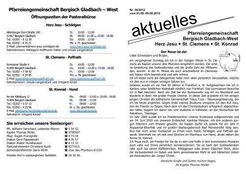 Pfarreiengemeinschaft Bergisch Gladbach A West St Clemens