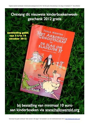(pdf) over het kinderboekenweekgeschenk 2012