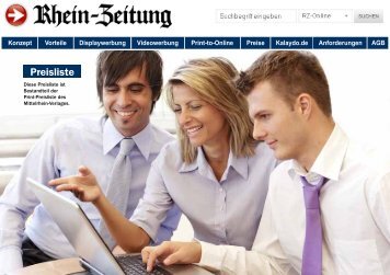 Preisliste - Rhein-Zeitung