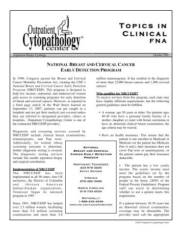 Topics in Clinical - Outpatient Cytopathology Center