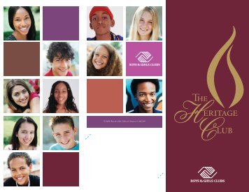 The Heritage Club brochure - Boys & Girls Clubs of America