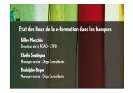Objectifs de la e-formation - CFPB