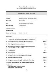 Protokoll des Gemeinderates - Portrait der Gemeinde Welschenrohr