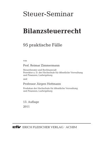 Steuer-Seminar Bilanzsteuerrecht