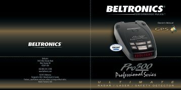 Pro500 Owners Manual.indd - Beltronics