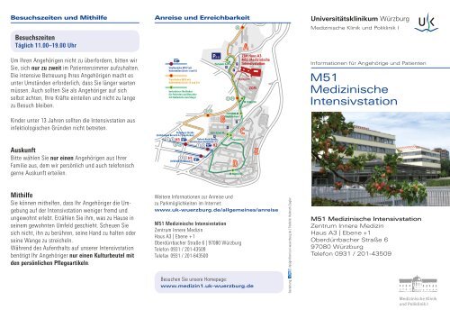 Besucherinformation Intensiv- und Überwachungsstation