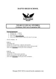 DAPTO HIGH SCHOOL YEAR 11 LEGAL STUDIES