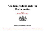 Academic Standards for Mathematics (Primary) - SAS