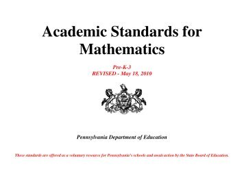 Academic Standards for Mathematics (Primary) - SAS