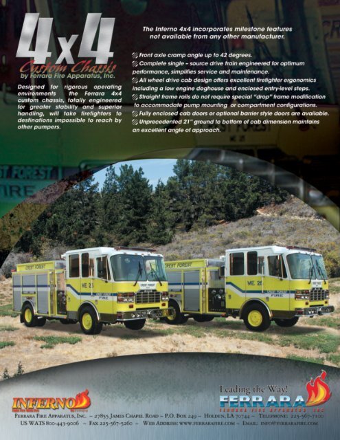 4x4 Chassis - Ferrara Fire Apparatus