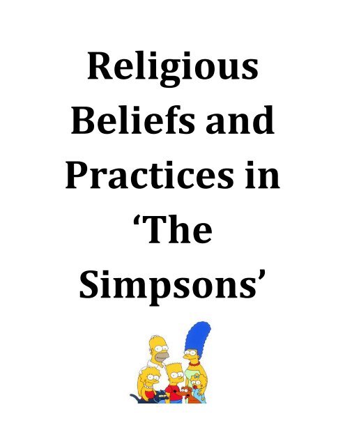Religious Beliefs and Practices in The Simpsons - Stanwell School