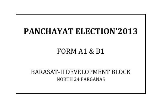 13. BARASAT-II FORM-A1 - North 24 Parganas