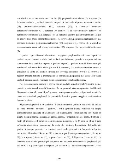 Analisi della comunicazione tra pediatra e madre attraverso l ...