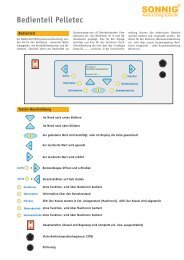 Bedienteil Pelletec - SONNIG