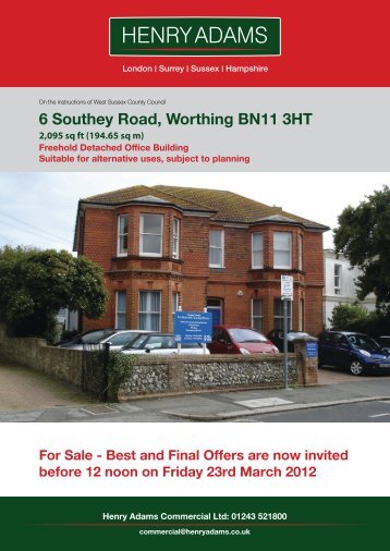 6 Southey Road, Worthing BN11 3HT - Henry Adams