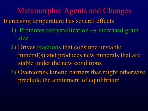 Chapter 21: Metamorphism - Faculty web pages
