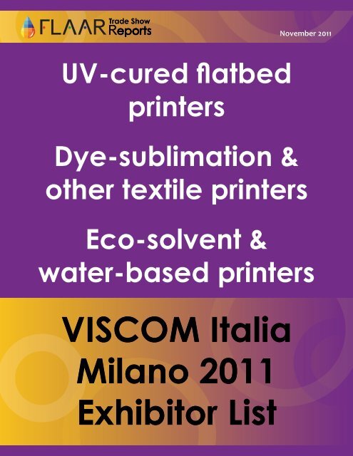 VISCOM Italia Milano 2011 Exhibitor List - large-format-printers.org