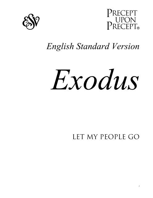 Exodus PUP (ESV) - Precept Ministries International | Bible