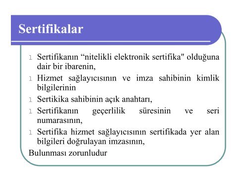 Elektronik mza Kanunu ve UlakPKI - Ulakbim