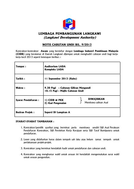 (Langkawi Development Authority) - Lembaga Pembangunan ...