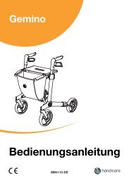 Einstellen des Rollators - Handicare