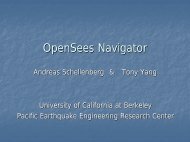 OpenSees Navigator - PEER