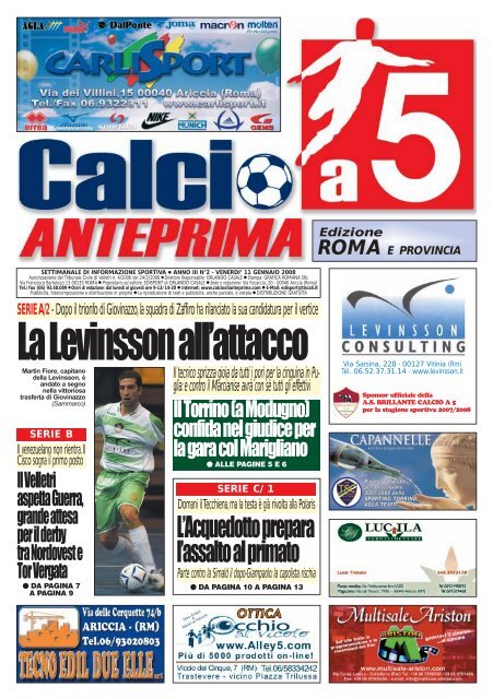 calcio a 5 anteprima 2/08