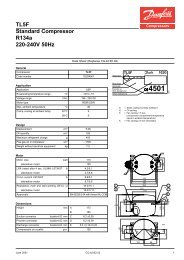 Danfoss SC21F Standard Compressor R134a 220-240V 50Hz 
