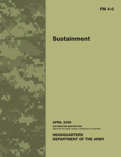 FM 4-0, Sustainment - GlobalSecurity.org