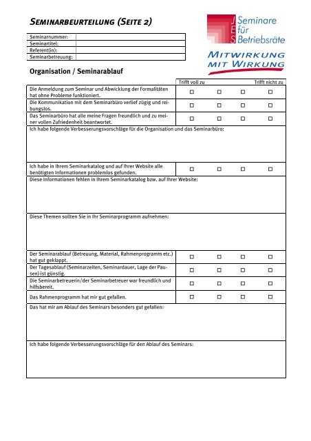 Seminarbeurteilung (Seite 1)