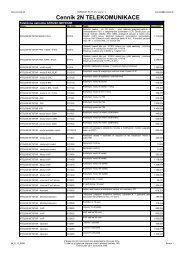 CennÃ­k 2N TELEKOMUNIKACE - EUROSAT SK PLUS