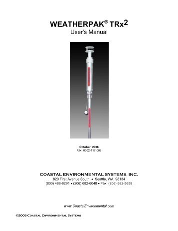 WEATHERPAK TRx2 - Coastal Environmental Systems