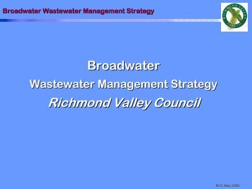 Broadwater Wastewater Management Strategy Presentation