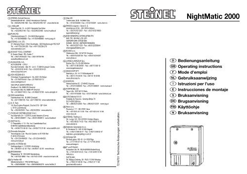 Steinel fotocelle bruksanvisning